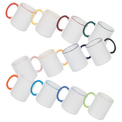 11 oz. Ceramic Mugs - Rim and Handle Style