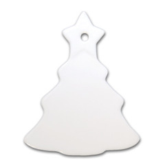 4" Christmas Tree Ornament with Hole