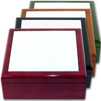 6" x 6" Jewelry Box with Sublimation Photo Tile Lid Insert