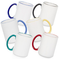 15 oz. Ceramic Mugs Rim and Handle